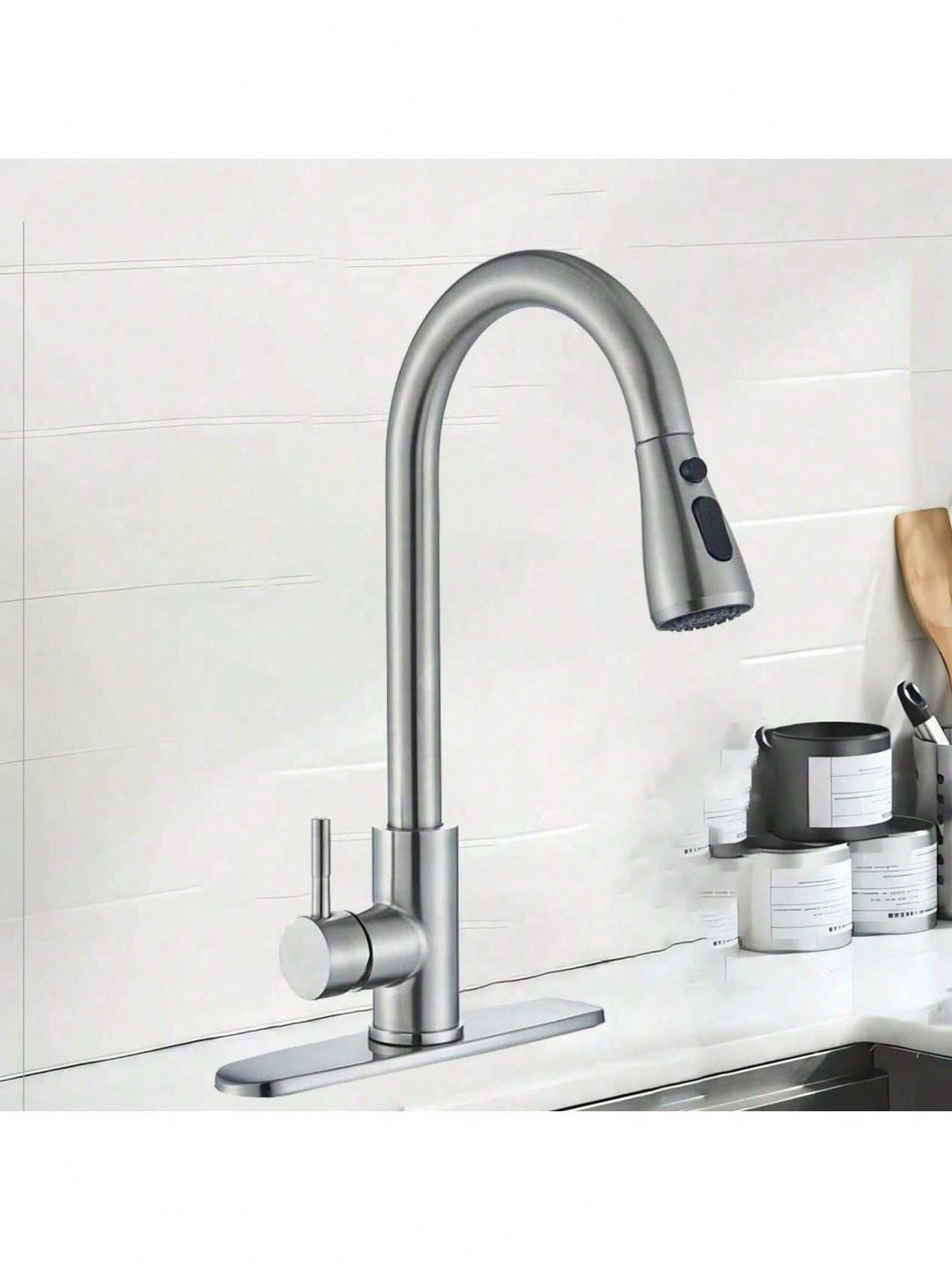 Commercial Kitchen And Bar - Кухонный смеситель с выдвижным распылителем, однорычажный,